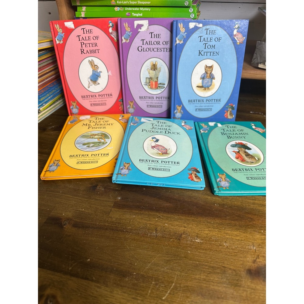Beatrix Potter Peter Rabbit 6 Book Hardcover Set F Warne & Co Classic Tales